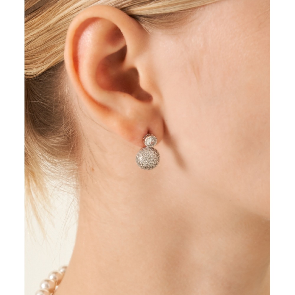 ガイガージュエリー 18K GF ボリュームパヴェボールピアス GI8KPEE075