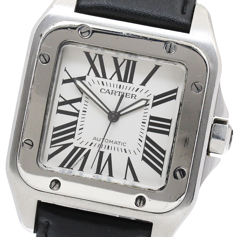 カルティエ CARTIER W20073X8 サントス100LM 自動巻き メンズ _898286【中古】
