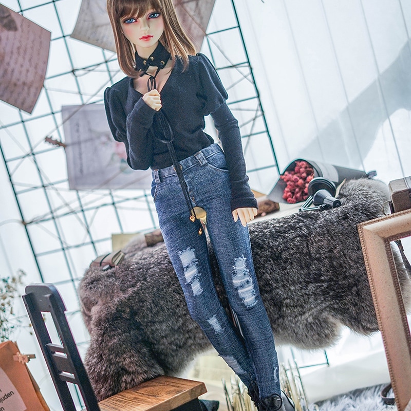 BJDドール用衣装 スリムジーンズ 弾力あり MSD/SD/70cm/ID75サイズ人形用