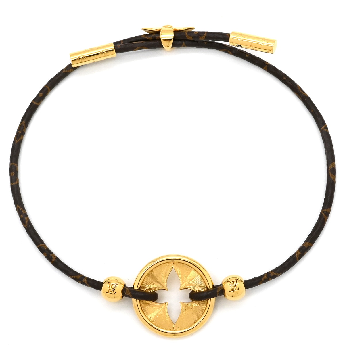 ルイヴィトン ブレスレット ブラスレ ベイビーフラワー モノグラムキャンバス GP モノグラム ゴールド金具 小物 アクセサリー モノグラムフラワー M8029A 【箱】【中古】