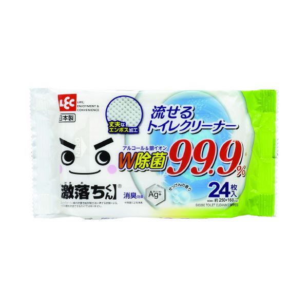 （まとめ） レック GN流せる除菌トイレクリーナー 24枚 [x20セット]