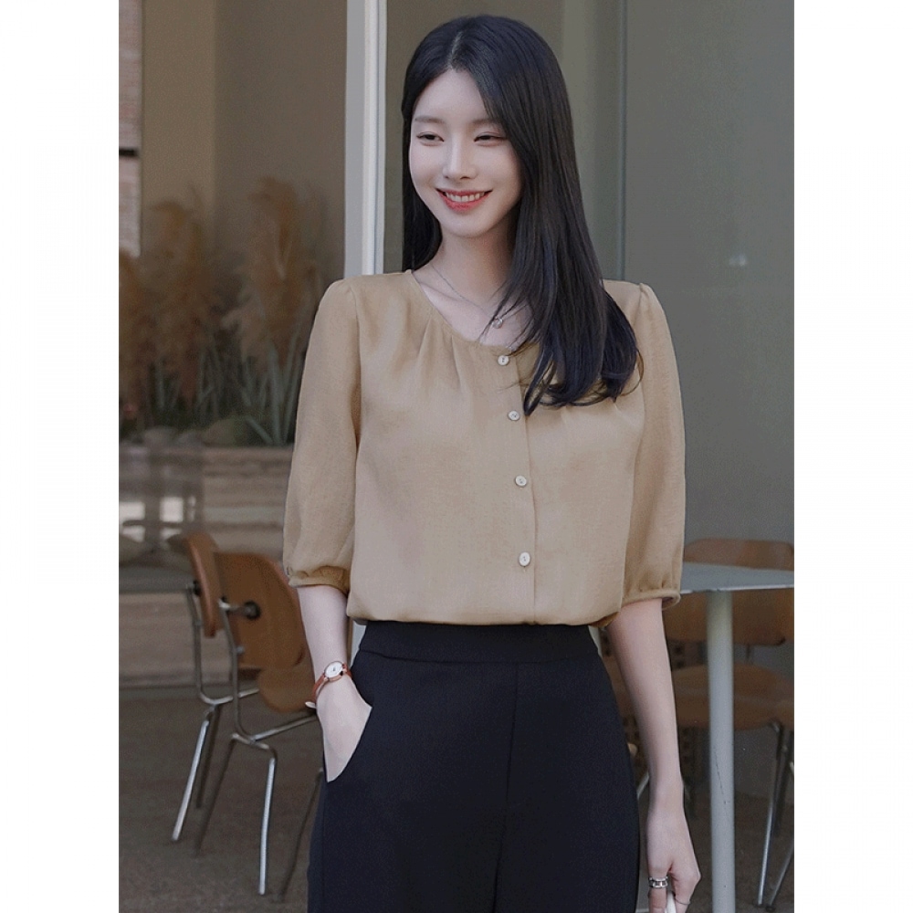 クリック＆ファニー Nvio ピンタックブラウス