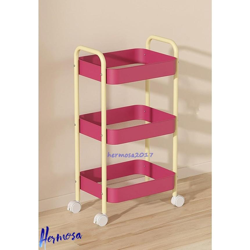 今日のイベント 新商品20%オフ キッチンワゴン ローリングカート 収納カート 収納ワゴン 収納ラック キッチン収納 キャスター付き 隙間収納 すき間ワゴン デスク下収納3枚購入で200円OFF