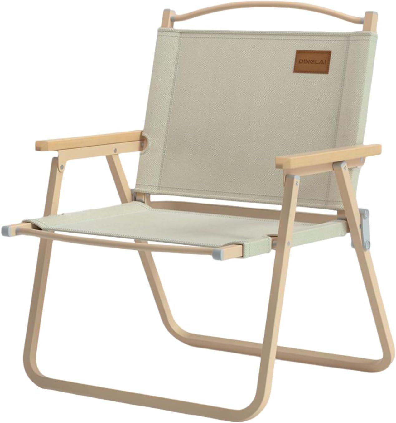 折りたたみ式木目ローチェア 背もたれ付き アウトドア 室内兼用