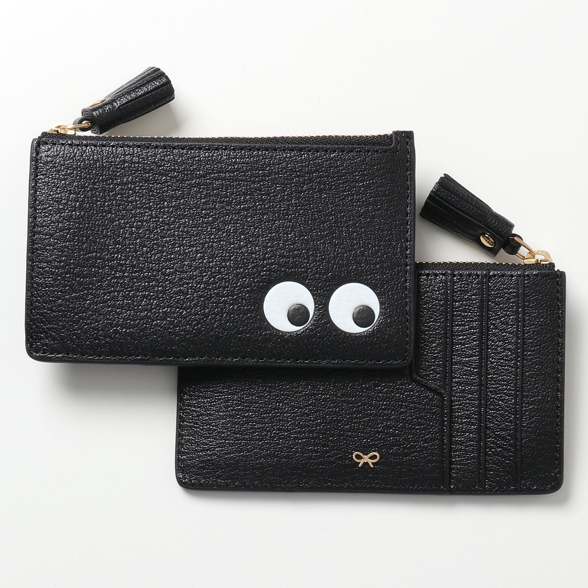 ANYA HINDMARCH アニヤハインドマーチ フラグメントケース 142717 ZIP CARD CASE Eyes アイズ コインケース カードケース ミニ財布 BLACK