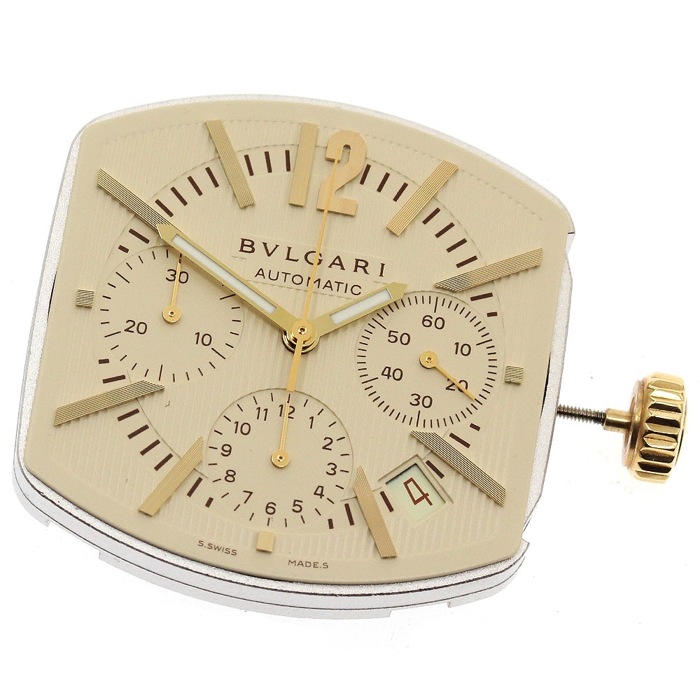 ブルガリ BVLGARI Cal.080-TEEG クロノグラフ ムーブメント 自動巻き メンズ 良品 _I-262【中古】