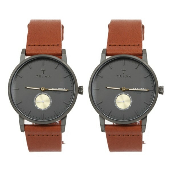トリワ 腕時計 手表 ペアウォッチ ファルケン グレー文字盤 ブラウンレザー FAST102-CL010213FAST102-CL010213 誕生日プレゼント ポイント消化