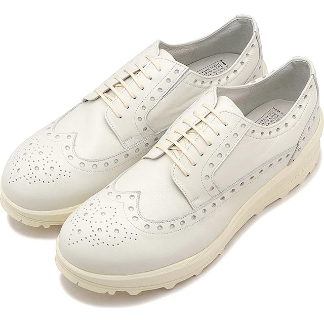 ショセ トラベルシューズ トラベル シューズ バイ ショセ アクティブ レザースニーカー ウィングチップ [TRA-027] レディース 靴 日本製 生活防水 ビブラムソール ホワイト WH