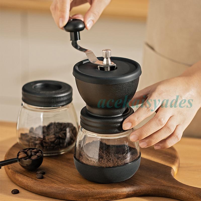 【2025新作SALE】コーヒーミル 手動 手挽きコーヒーミル 豆挽き 全身水洗可能 持ち運びが便利 粉砕度調整可能 coffee 喫茶店 プレゼント アウトドア 粗さ調節