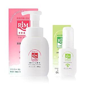 【エモリエント保湿スキンケア基礎化粧品】RIMソープ 350g 据置タイプ ＆RIMエモール 47g セット