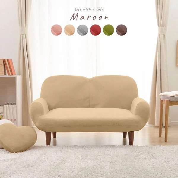 ローソファー 2人掛け 14段階リクライニング 日本製 肘付き 17,878円