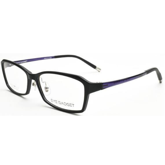 アイガジェット GAD 203B 3-55 メガネフレーム スクエア ブラックマット パープル レンズ 入替可能 ドライバー内蔵 めがね 取り寄せ