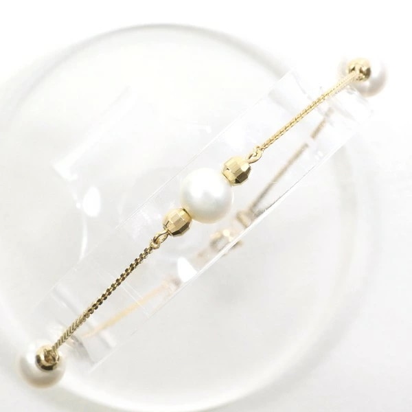 K18 18金 YG イエローゴールド ブレスレット パール(真珠) ジュエリー 中古