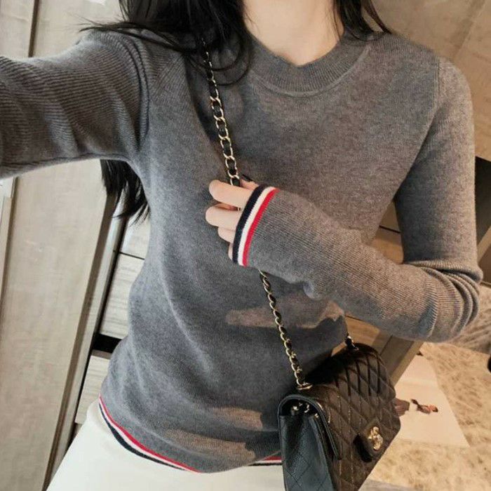 2024年 秋冬 新作 トリコロール ポイント ニット プルオーバー