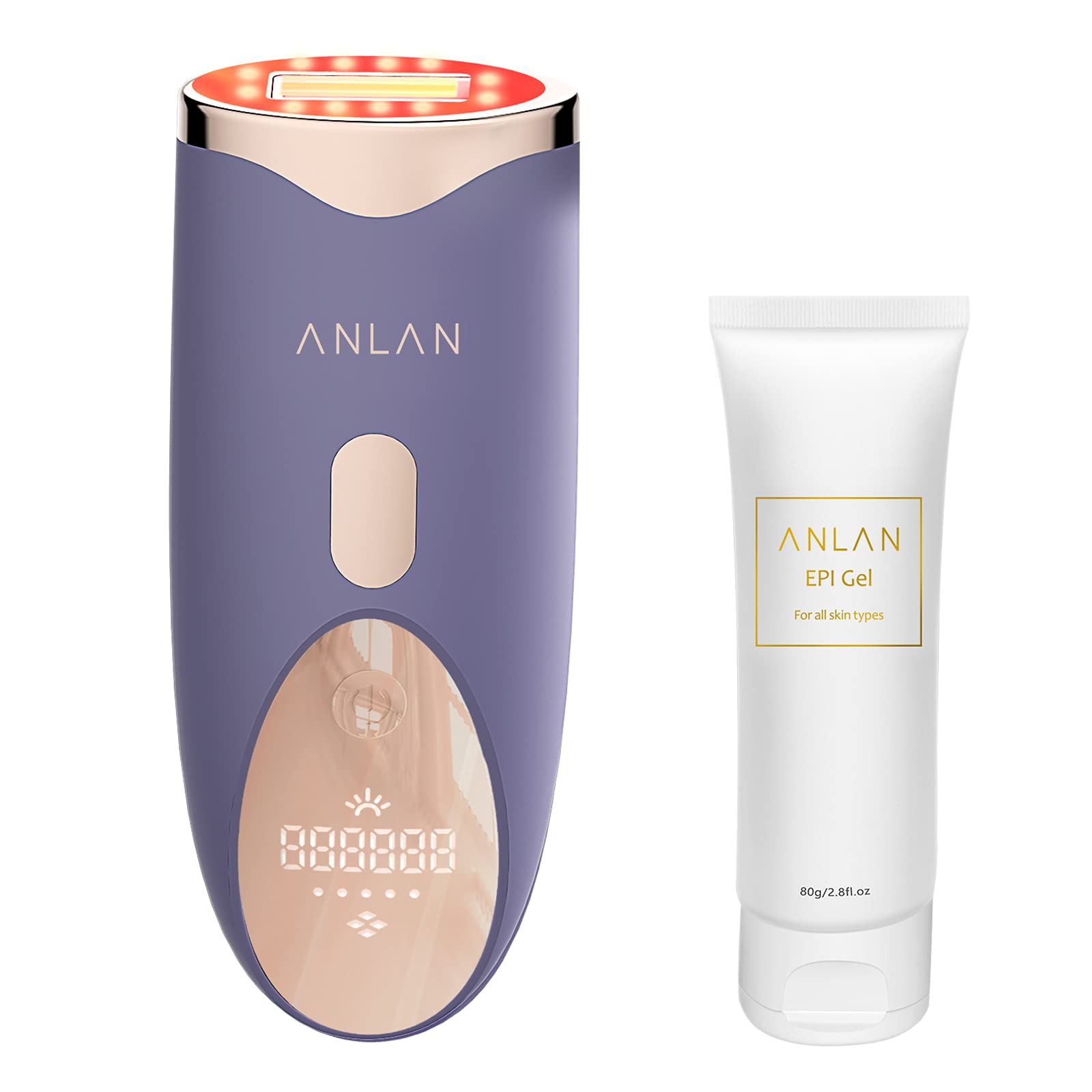 ANLAN 脱毛器 パープル・ゴールド Qoo10] ANLAN 脱毛器 フラッシュ式 IPL光美容器 3