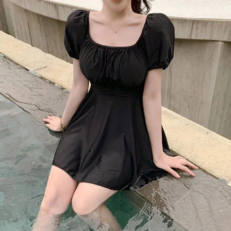 2025 春夏 露出を控えた ファッション ビキニ 韓国スタイルアップ 海プール可愛い海水浴花 フレンチシック大タンキニセパレート人女子水着付き レディース スリーブ