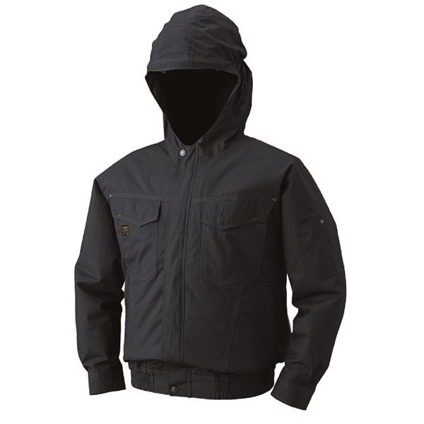 KU91410 空調服 綿薄手フード付 服のみ チャコール 5L