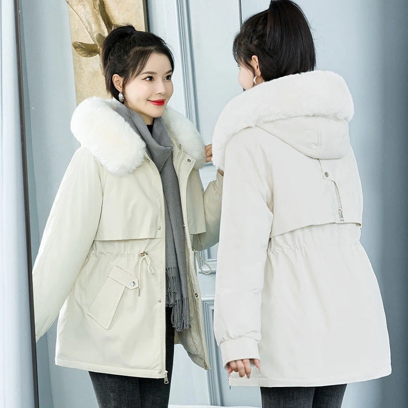 高級な質感中綿ジャケットレディース中綿コートダウンコートジャケットアウターカジュアルゆったり通勤通学着痩せファー20304050