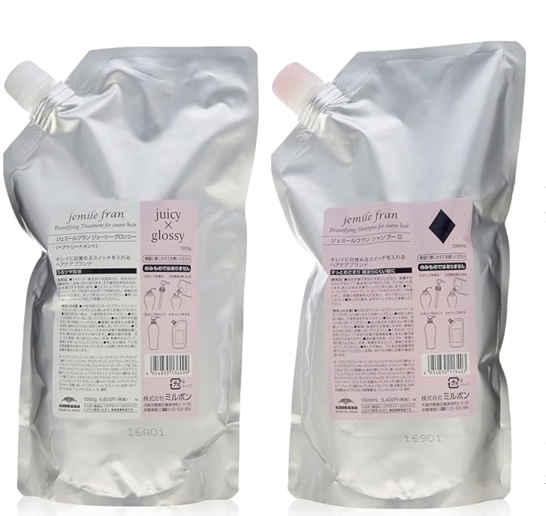 ジェミールフラン シャンプー ダイヤ D 1000ml + トリートメント ジューシーグロッシー 1000g 詰替用セット