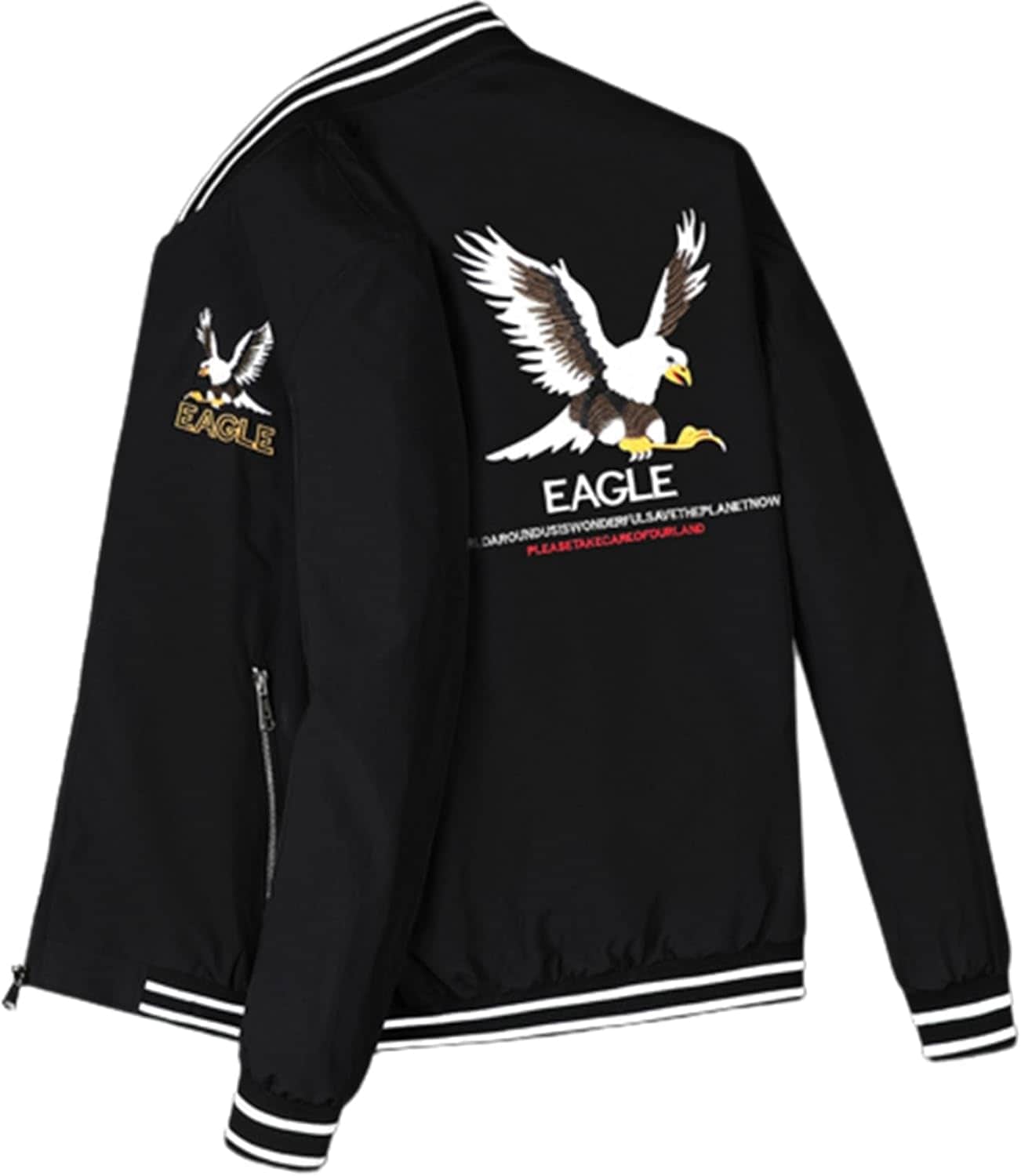 メンズ ジャケット 刺繍 スタジャン カジュアル フライトジャケット 防風 保温性 春秋 スタジアムジャンパー ジップアップ ブルゾン おしゃれ スリム 大きいサイズ アウター アウトドア 通勤 通学