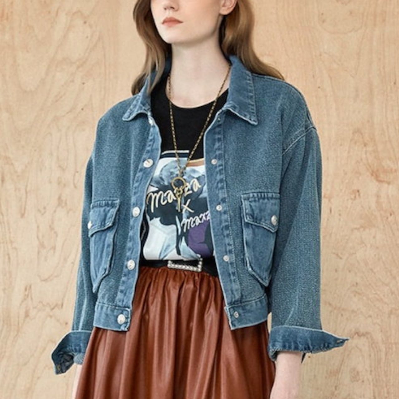 デニムジャケット Gジャン ジャンパースカート ポケット 前開き 綿 ブルーデニム かわいい 大人可愛い シンプル カジュアル 大人 おしゃれ お洒落 かっこいい 大人女子 こなれ感 ラフ