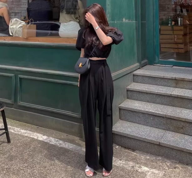 レディース ボトムス テーパードパンツ ワイドパンツ ポケット ハイウエスト かわいい 大人可愛い きれいめ シンプル カジュアル 上品 おしゃれ かっこいい こなれ感 ラフ ガーリー ルーズ 個性的