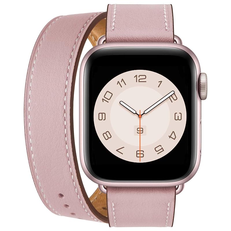 コンパチブル アップルウォッチ バンド コンパチブル apple watch バンド レディース レザー 本革 2重巻き 細い iWatch Series 9/8/7/6/5/4/3/2/1/SE/S