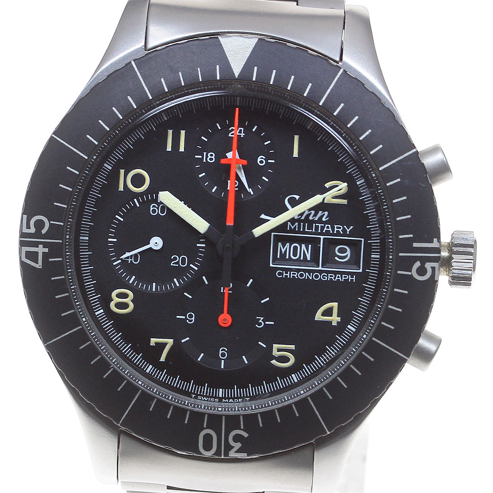 訳あり ジン Sinn 156.B ミリタリー クロノグラフ デイデイト 自動巻き メンズ _842280【中古】