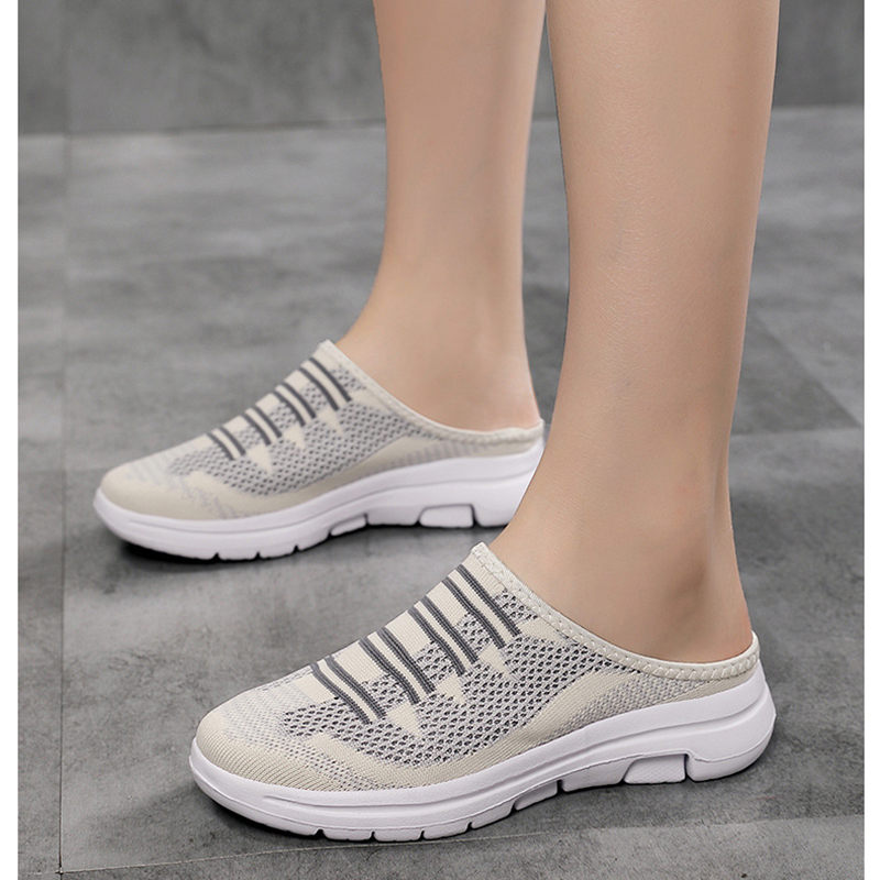 クーポン レディース スリッポン 軽量 大きいサイズ ウォーキング 厚底 スニーカー 通気 防臭 メッシュ スポーツ サボサンダル 室内 スリッパ ジム ランニングシューズ 走れる 運動靴 通学 日常