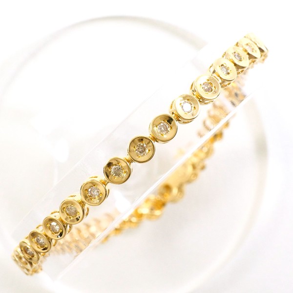 K18 18金 YG ブレスレット ダイヤ 1.00 カード鑑別書 ジュエリー 中古 117,800円