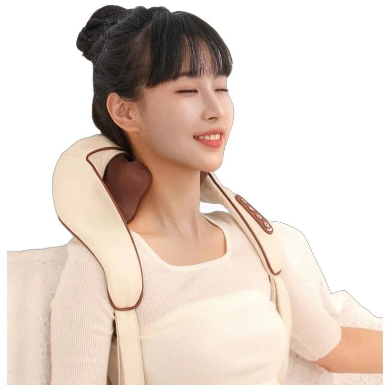 頸椎マッサージャーマッサージショール肩と首のマッサージャー僧帽筋脚腰と首のマッサージャー頸椎マッサージ枕高齢者への誕生日プレゼント実用的で高級 [快適なスタイル] 8Dニーディング+大面30%までに制