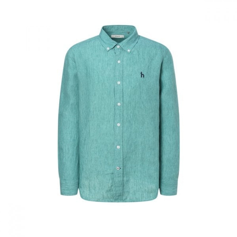 [25SS] [アイコニック] ターコイズリネンシャツ HZSH5B302E1