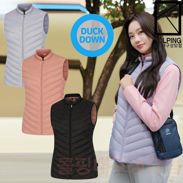 [] マレ レディース 冬 ダックダウン 軽量 保温 パディングベスト ダックフェザーベスト (KUV7613W)