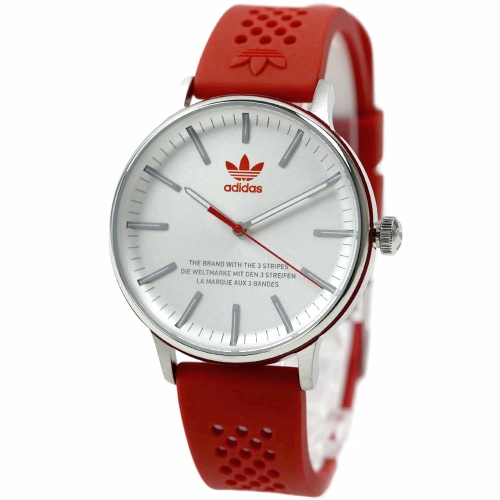 アディダス 腕時計 メンズ レディース ユニセックス レッド シリコンベルト adidas CODE ONE Unisex AOSY23024