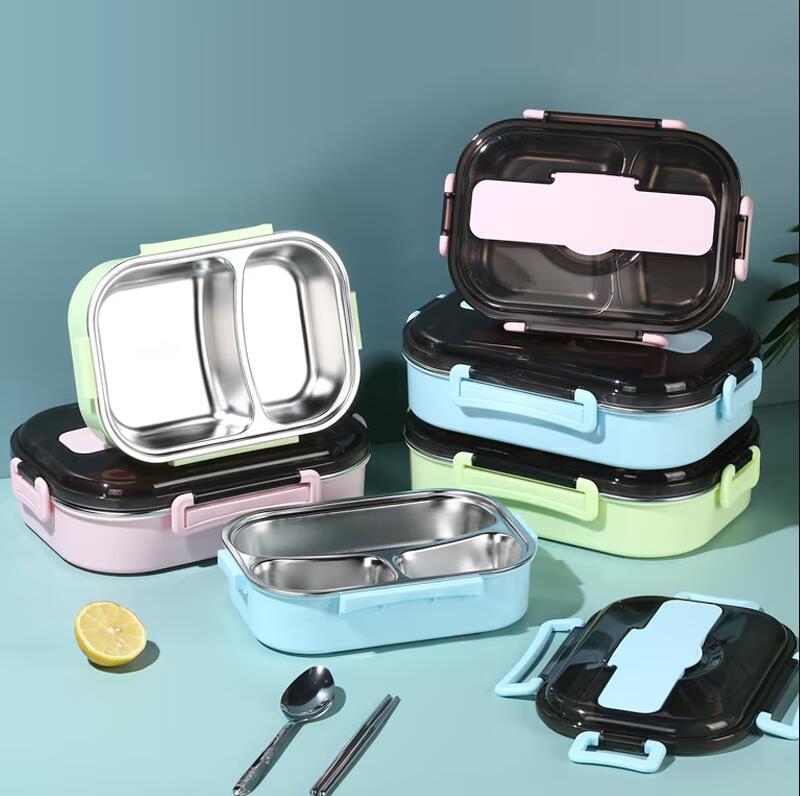 お弁当箱 ランチボックス 304ステンレス鋼製密封式分割保温ボックス 弁当箱 電子レンジ対応保温容器
