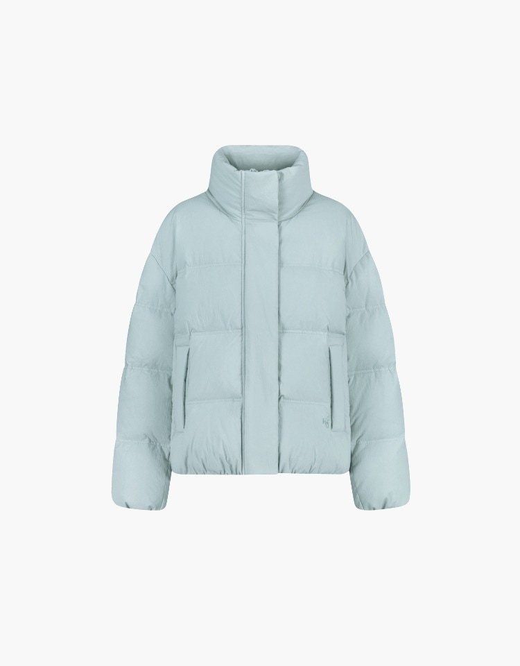 【DEPOUND】 HIGH NECK DUCK DOWN JUMPER : BLUE GRAY