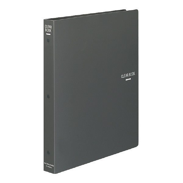（まとめ買い）クリヤーブック A4縦 替紙式23枚ポケット30穴 濃灰 ラ-460DM [x3]