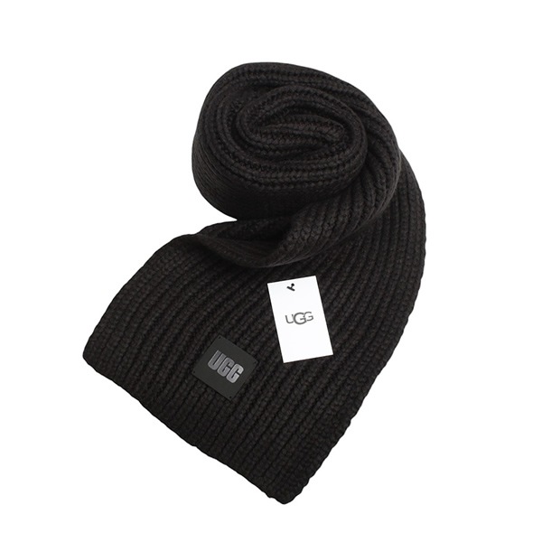 マフラー W Chunky Rib Knit Scarf マフラー 20166-BLK レディース ブラック