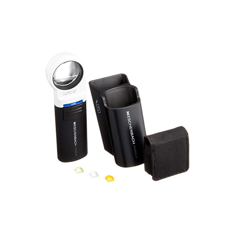 エッシェンバッハ mobiluxLED+mobase LEDワイドライトルーペ&専用スタンド 35mmΦ(7倍) 1511-7M