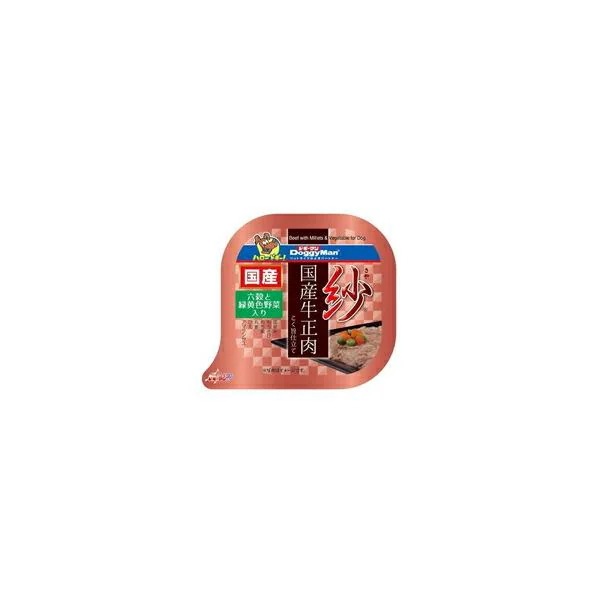 【1ケース】【お取り寄せ対象品】紗 国産牛正肉 六穀と緑黄色野菜入り(100g) *48個