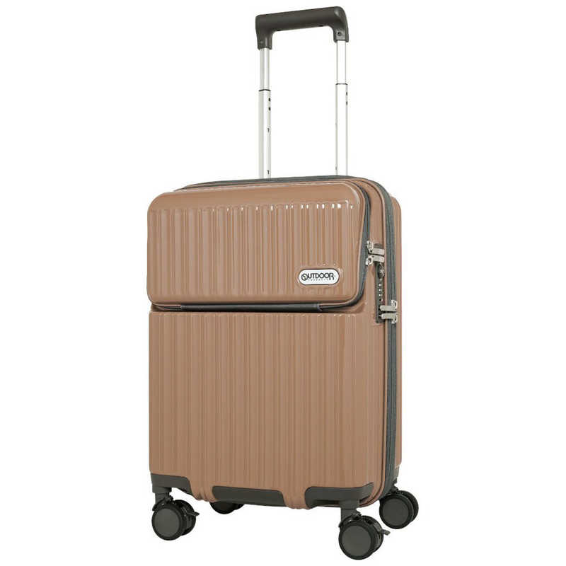 OUTDOOR　スーツケース ファスナータイプ 旅行日数目安：3～4泊 40L 拡張機能付き ハーフオープン ［TSAロック搭載］ モカ　OD-0890-49-MO