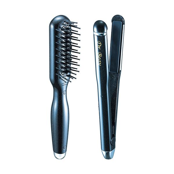 DB-GW503-B KALOS BEAUTY TECHNOLOGY Dr. Beau Glister USBブラシアイロン＆ヘアアイロンセット ブラックパール