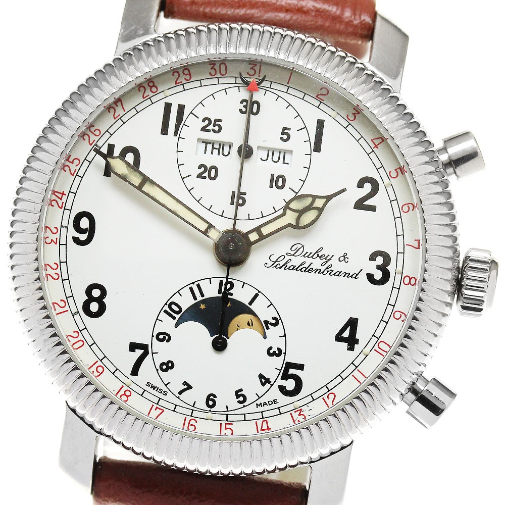ダービー&シャルデンブラン DUBEY & SCHALDENBRAND クラシック クロノグラフ ムーンフェイズ 自動巻き メンズ _849786【中古】