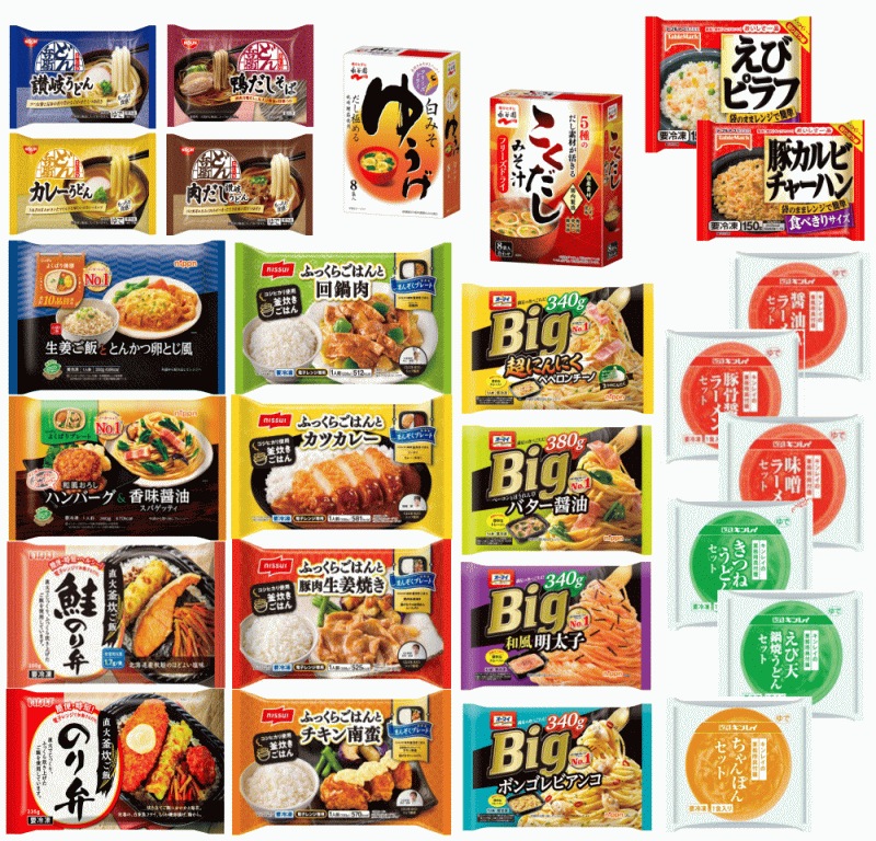 【冷凍食品】冷凍弁当 詰め合わせ 毎日助かる！温めるだけのごちそう食卓応援麺もご飯もおかずもバランスよく入った豪華セット 関東圏送料無料水のいらない冷凍麺 海老天うどん 長崎ちゃんぽん 塩元帥 札幌