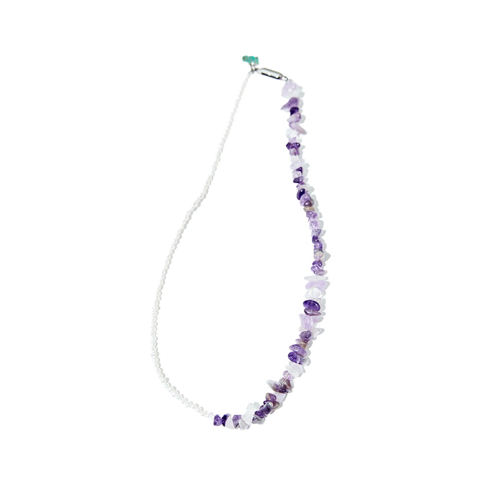 [ブラックピンクジェニー着用] PEARL n AMETHYST NECKLACE #17