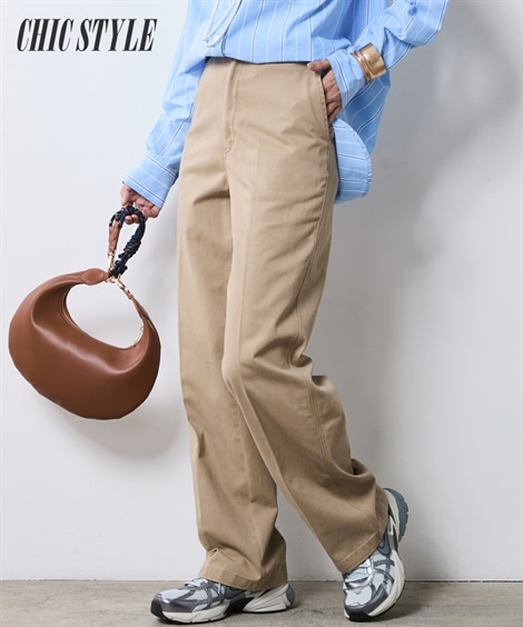 ロングパンツ 綿100％チノパンツ 大きいサイズ有 シックスタイル