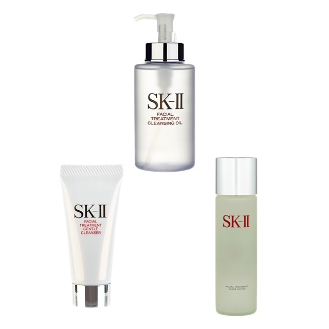 エスケーツー（SK-II／SK2） ピテラベーシックケア 3点セット/FTクレンジングオイル 250ml ＋ FTジェントルクレンザー 20g ＋ FT クリア ローション 230ml 13,972円
