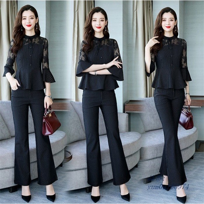 フォーマルスーツ お受験 ブラウス 面接スーツ レディース セットアップ ２点セット ママ ブラウス
