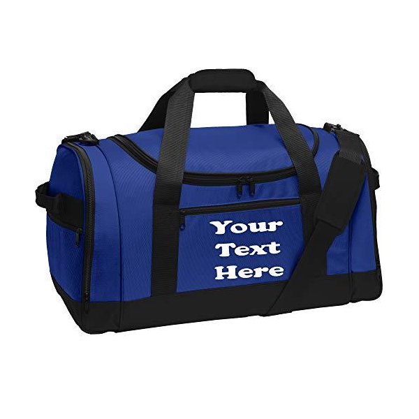 Personalized Monogrammed Gym Duffel Bag with Custom Text Sports Bag with Customizable Embroidered