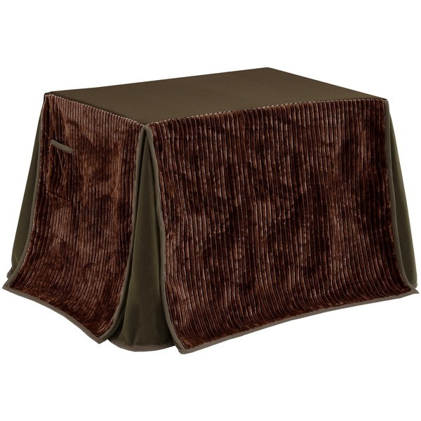 0043581 ストライプ ハイタイプ 90X60 DBR [こたつ布団] メーカー直送